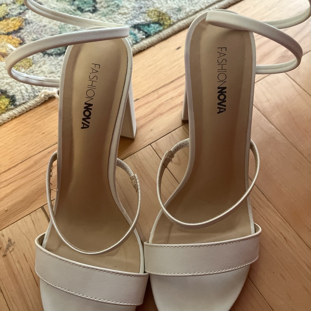 Fashion Nova Elegant Cream Heels